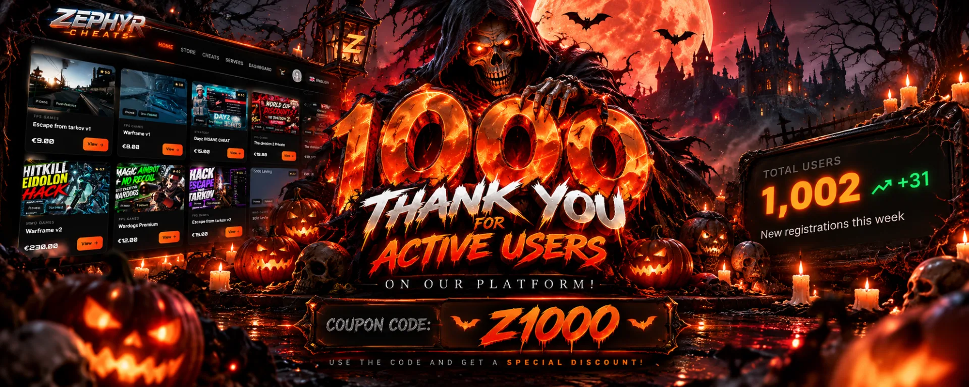 Halloween 1000 Users