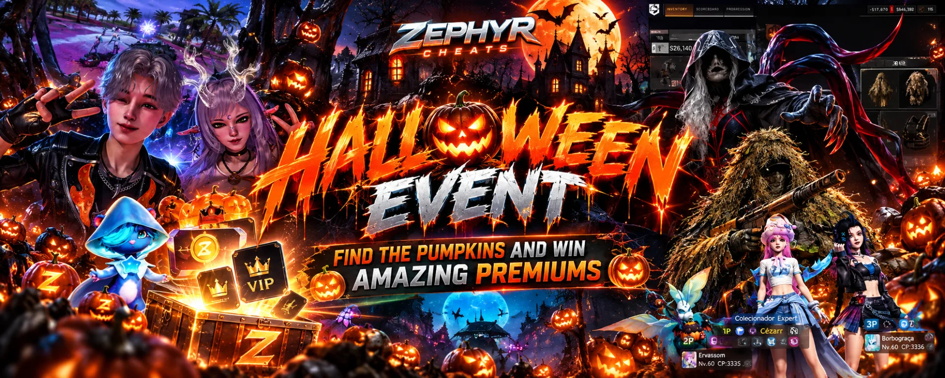 Halloween event pumpkins